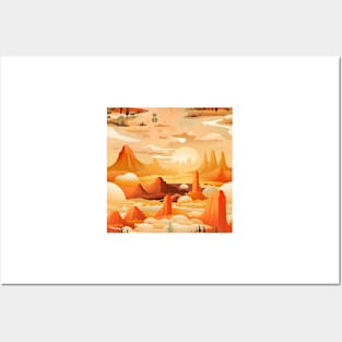 Fantasy Landscapes Desert Pattern 2 Posters and Art